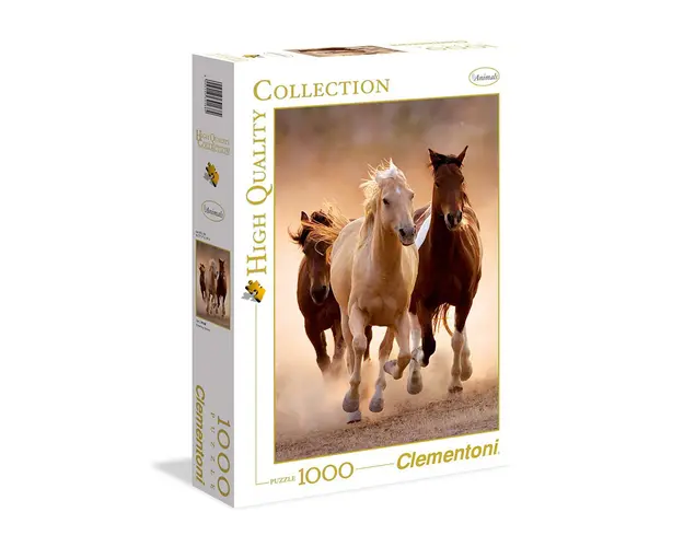 Puzzle 1000 piese Clementoni High Quality Collection Running Horses