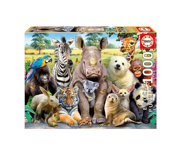 Puzzle 1000 piese Educa School Picture Animale Jungla
