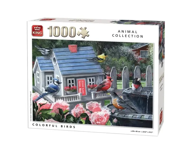 Puzzle 1000 piese King Colorful Birds