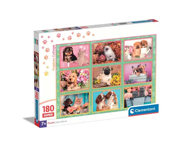Puzzle 180 piese Clementoni Puppies Collection 29788