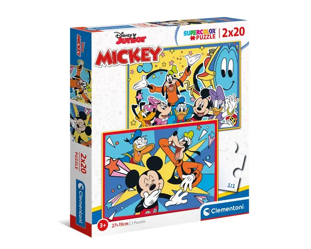 Puzzle 2 x 20 piese Clementoni Disney Mickey Mouse