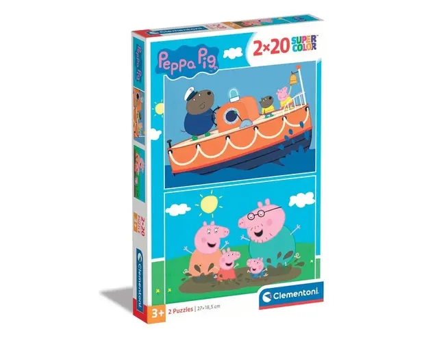 Puzzle 2 x 20 piese Clementoni Peppa Pig 24797