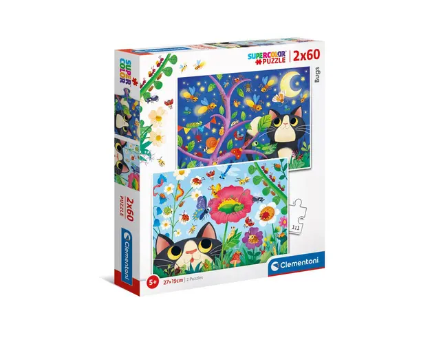 Puzzle 2 x 60 piese Clementoni Bugs