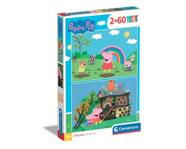 Puzzle 2 x 60 piese Clementoni Peppa Pig 21622