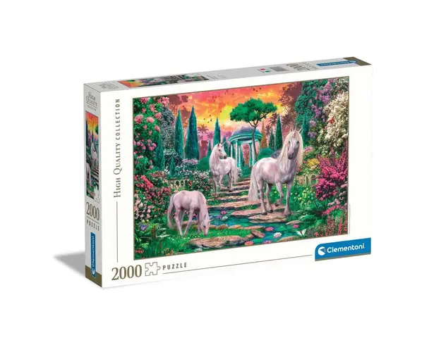 Puzzle 2000 piese Clementoni Classical Garden Unicorns 32575