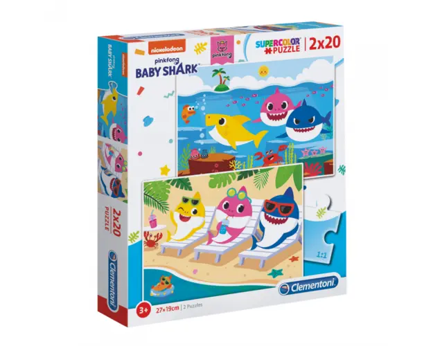 Puzzle 2x20 piese Clementoni Baby Shark