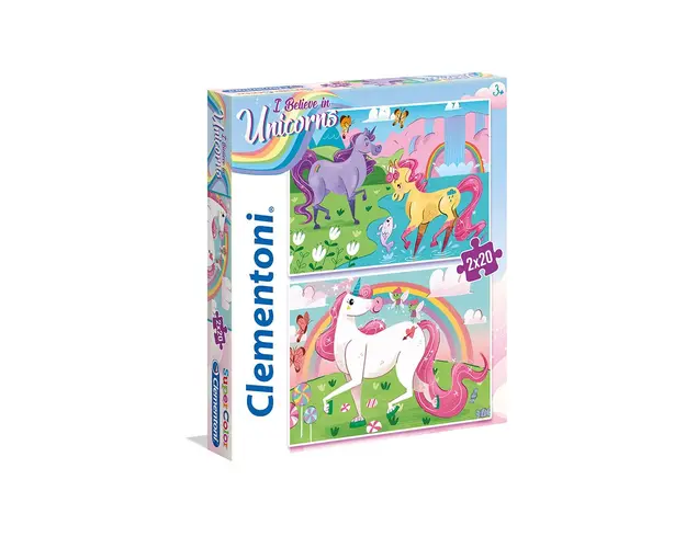 Puzzle 2x20 piese Clementoni I Belive In Unicorns