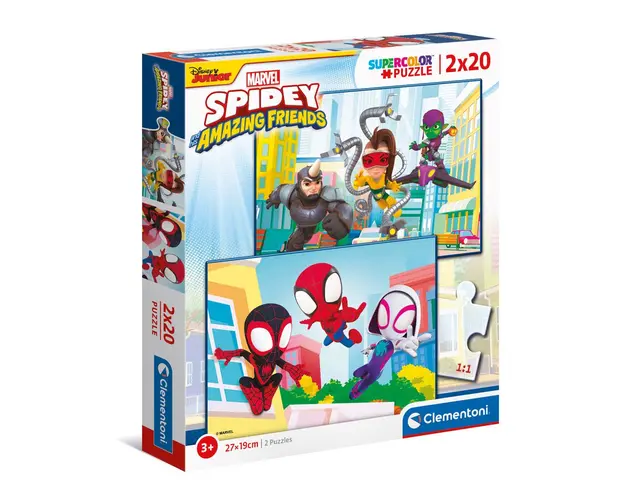 Puzzle 2x20 piese Clementoni Spidey And His Amazing Friends