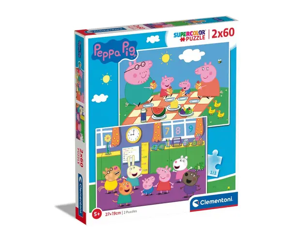 Puzzle 2x60 piese Clementoni Peppa Pig