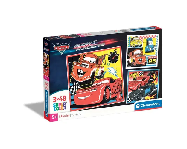 Puzzle 3 x 48 piese Clementoni Cars 25305