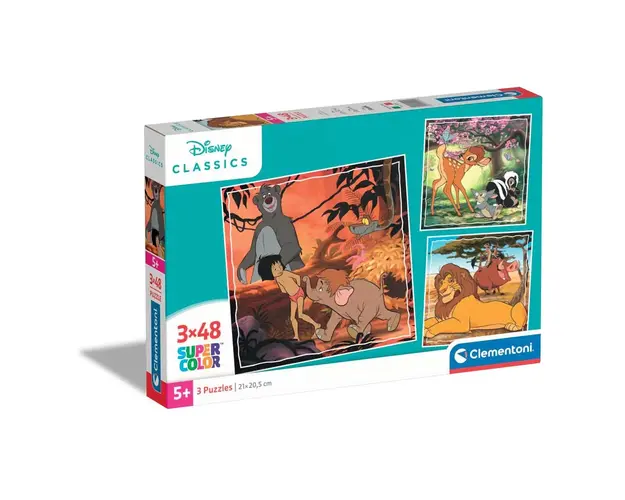 Puzzle 3 x 48 piese Clementoni Disney Classic 25299
