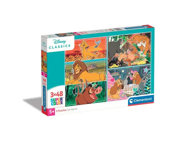 Puzzle 3 x 48 piese Clementoni Disney Classics 25285
