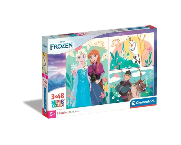 Puzzle 3 x 48 piese Clementoni Frozen 25284