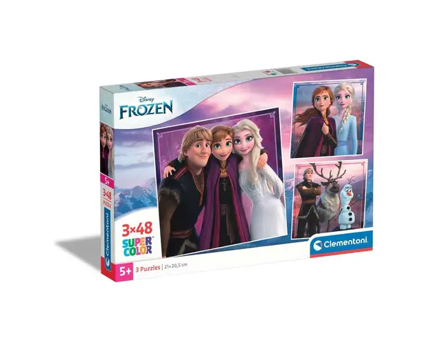 Puzzle 3 x 48 piese Clementoni Frozen 25306