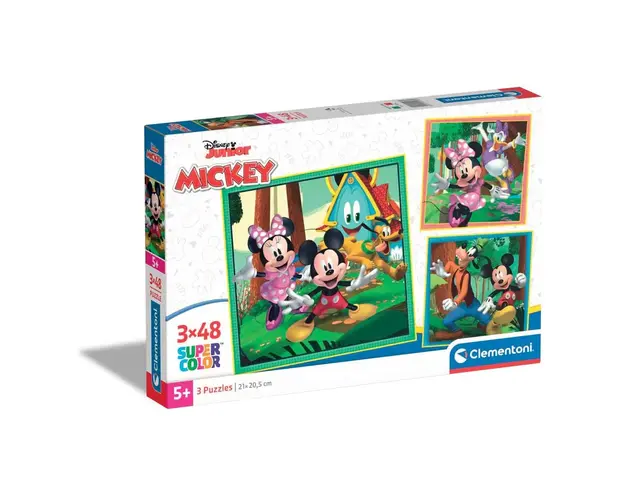Puzzle 3 x 48 piese Clementoni Mickey and Friends 25298