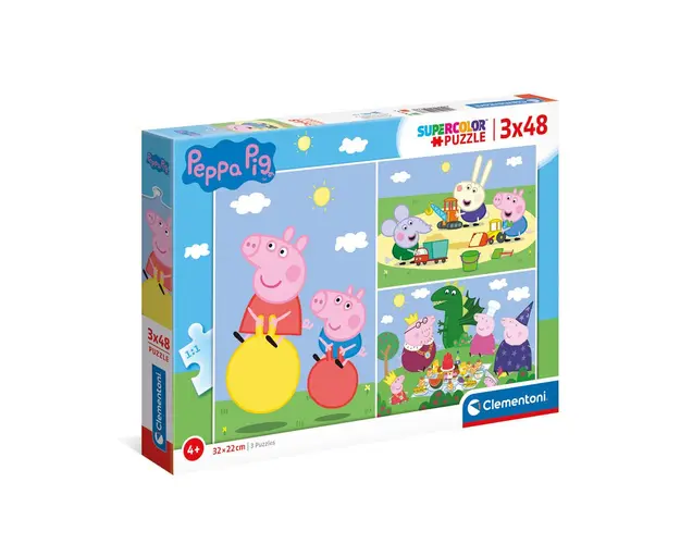 Puzzle 3 x 48 piese Clementoni Peppa Pig 25263