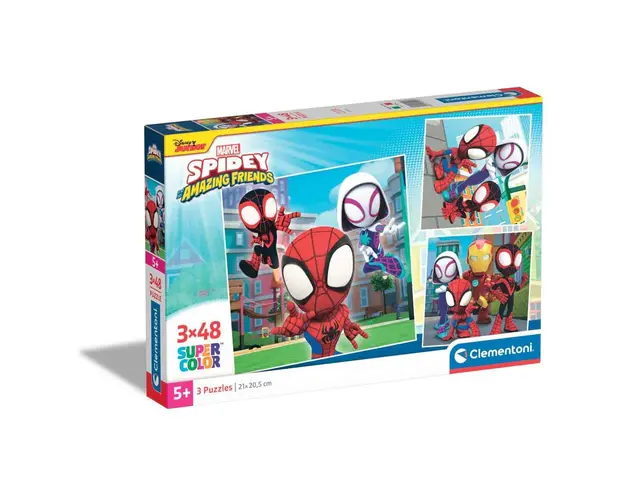 Puzzle 3 x 48 piese Clementoni Spidey and His Amazing Friends 25924