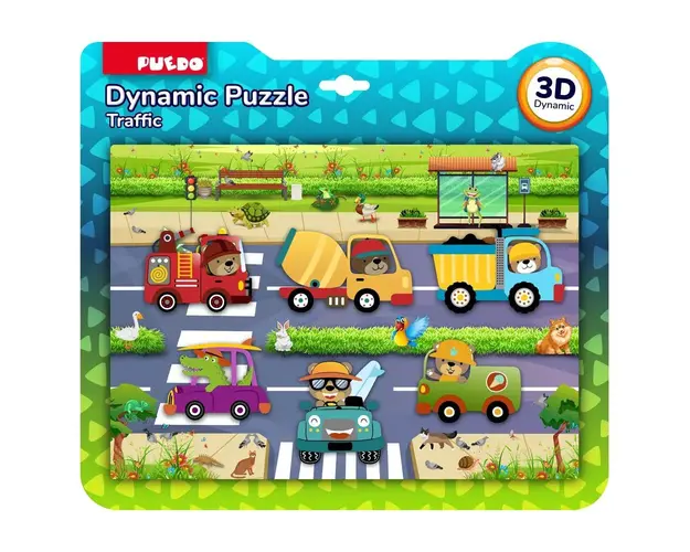 Puzzle 3D cu piese moi Puedo 17 piese Trafic