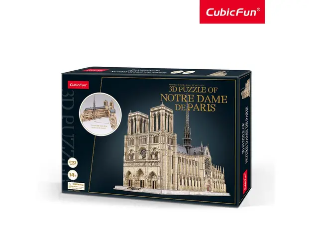 Puzzle 3d Cubic Fun 293 piese catedrala Notre Dame din Paris