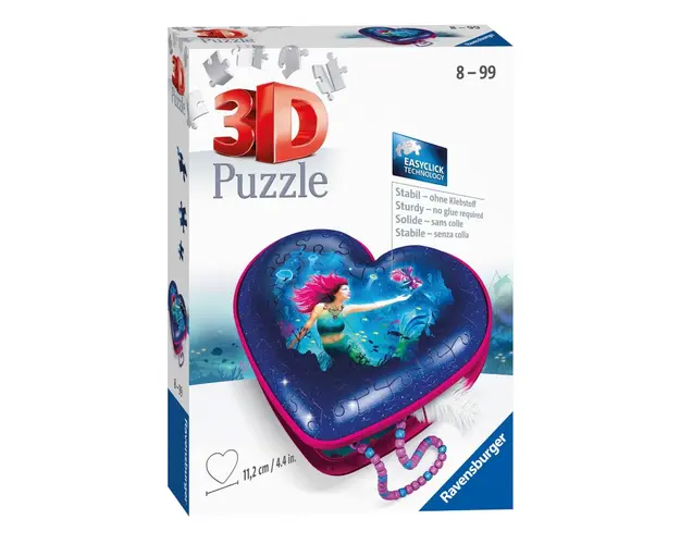 Puzzle 3D Ravensburger Cutie Inima Sirena 54 piese RVS3D11249