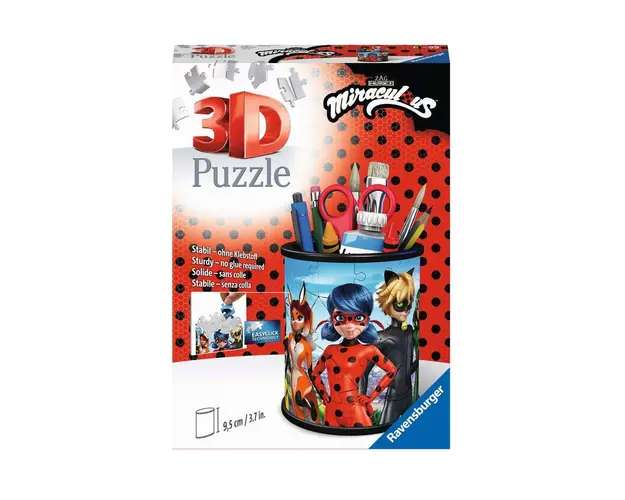 Puzzle 3D Ravensburger Suport Pixuri Miraculous 54 piese RVS3D11278