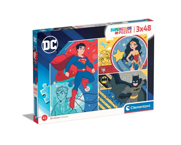 Puzzle 3x48 piese Clementoni DC Comics