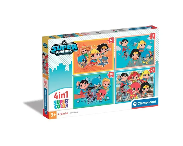 Puzzle 4 in 1 Clementoni Supercolor DC Super Friends 21520