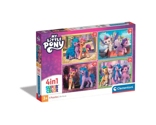 Puzzle 4 in 1 Clementoni Supercolor My Little Pony 21519