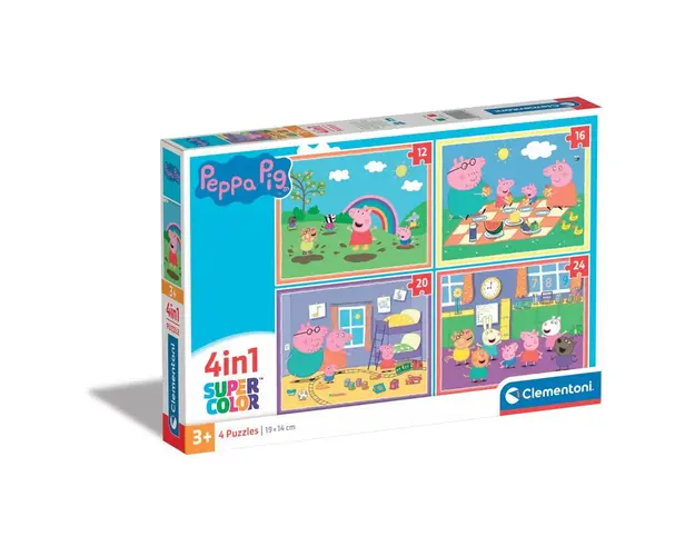 Puzzle 4 in 1 Clementoni Supercolor Peppa Pig 21516