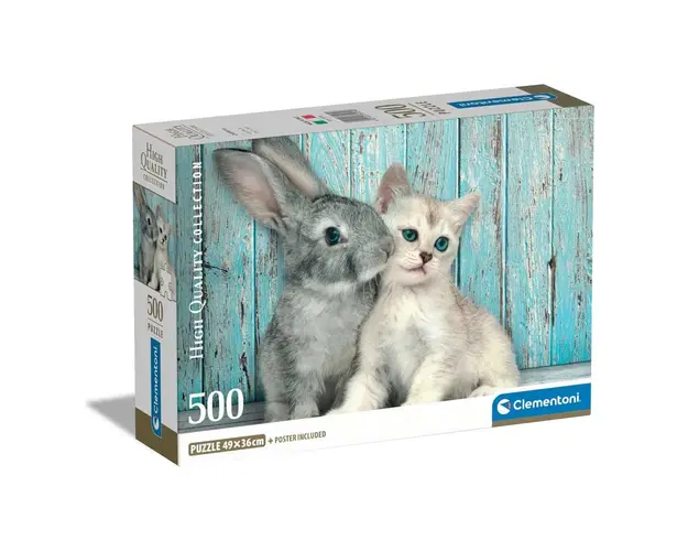 Puzzle 500 piese Clementoni Cat and Bunny 35539