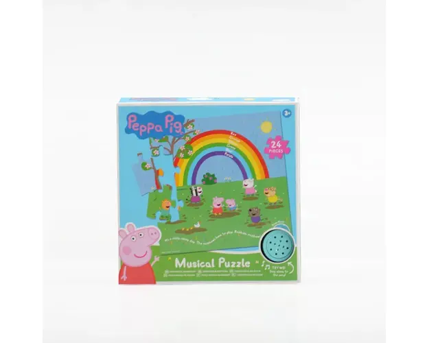 Puzzle muzical Peppa Pig Curcubeu 24 piese