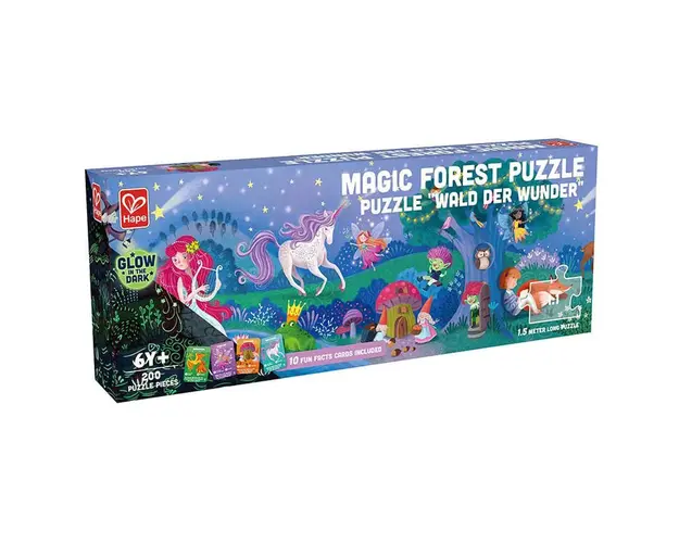 Puzzle Padurea Magica ce straluceste in intuneric Hape 200 piese
