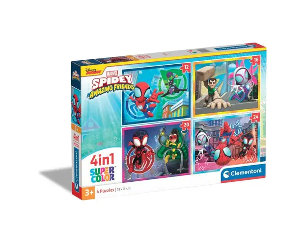 Puzzle progresiv Clementoni 4 in 1 Spidey and his Amazing Friends 21528