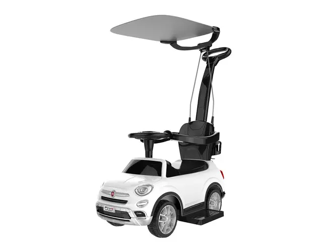 Ride on cu maner parental si copertina Chipolino Fiat 500 White