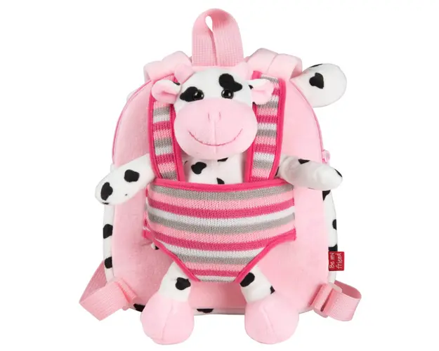 Rucsac reversibil cu jucarie Vacuta de Plus