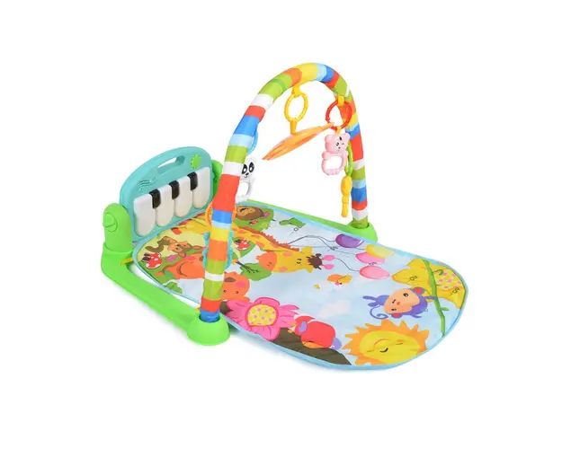 Salteluta de activitati cu pian Moni Active Center Fitness Albastra