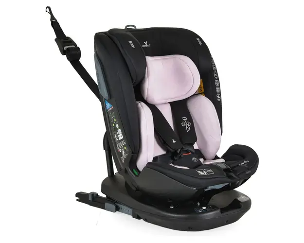 Scaun auto cu isofix Cangaroo I-Size Gravity 360 grade (40-150 cm) Roz/Negru