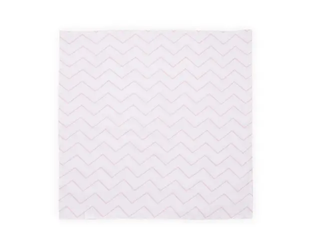 Scutec din bumbac Lorelli 80x80 cm pink zig zag