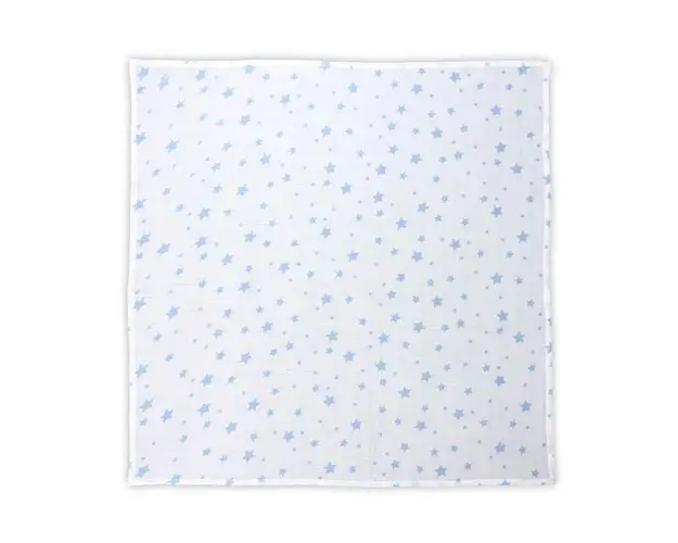 Scutec muselina Lorelli Nappy 80 x 80 cm White Blue Stars