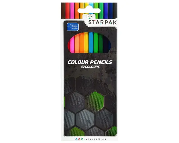 Set 12 creioane colorate Starpak Footbal