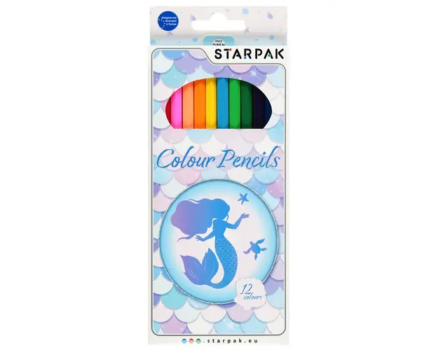 Set 12 creioane colorate Starpak Mermaid