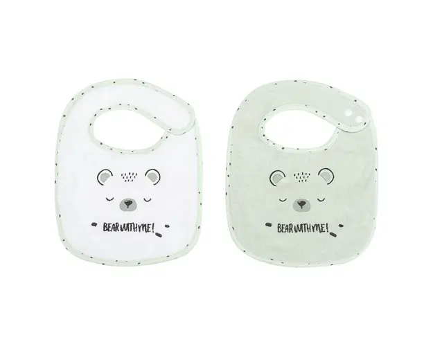 Set 2 bavete Kikka Boo Terry Bear With Me Mint