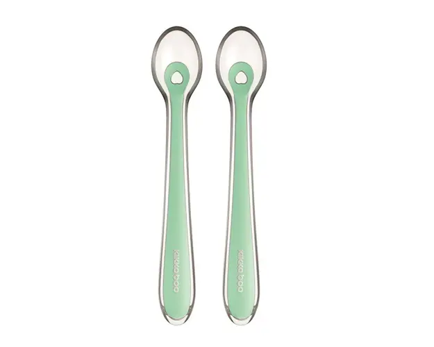 Set 2 linguri silicon cu cutie Kikka Boo Mint