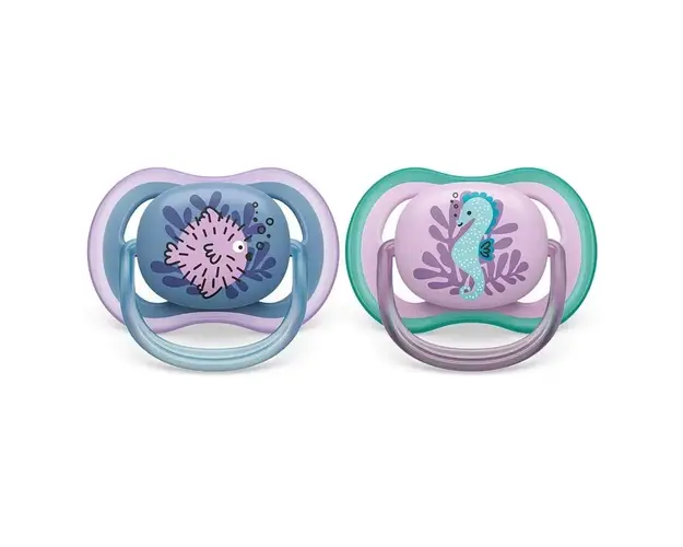 Set 2 suzete Avent din silicon Ultra Air Boy 6-18 luni