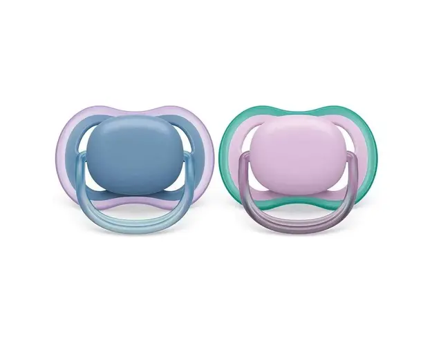 Set 2 suzete Avent din silicon Ultra Air Girl 6-18 luni