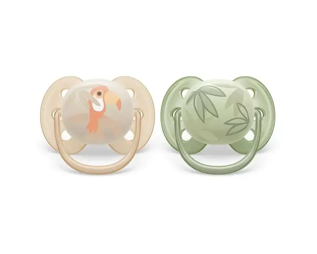 Set 2 suzete Avent din silicon Ultra Soft Unisex 0-6 luni