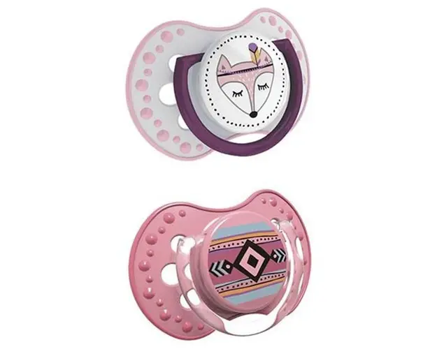 Set 2 suzete de silicon Lovi Indian Summer Girl 3-6 luni