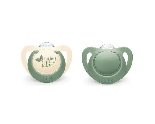 Set 2 suzete silicon Nuk For Nature 6-18 luni Verde