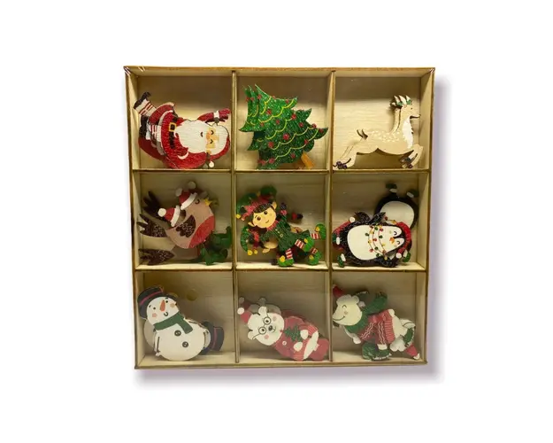 Set 27 figurine lemn de Craciun Grafix CR1115K