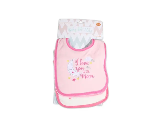 Set 3 bavete din bumbac Cangaroo Tibby Pink